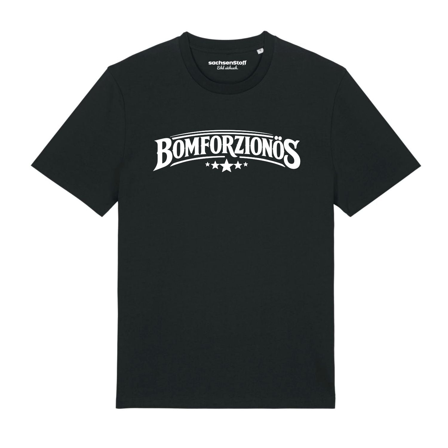 Bomforzionös T-Shirt von sachsenStoff Sächsische Hoodies im Sachsen Dialekt Dresden Leipzig Mode Shop