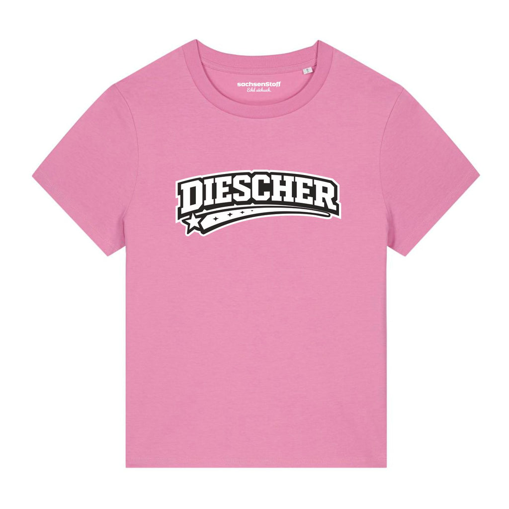 Diescher Damen T-Shirt Tiger von sachsenStoff Sächsische Damenshirts im Sachsen Dialekt Dresden Leipzig Damenmode Shop
