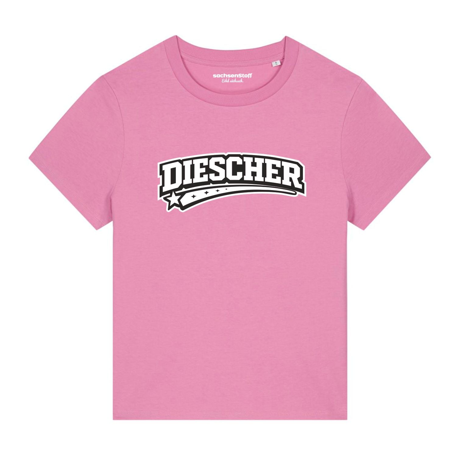 Diescher Damen T-Shirt Tiger von sachsenStoff Sächsische Damenshirts im Sachsen Dialekt Dresden Leipzig Damenmode Shop