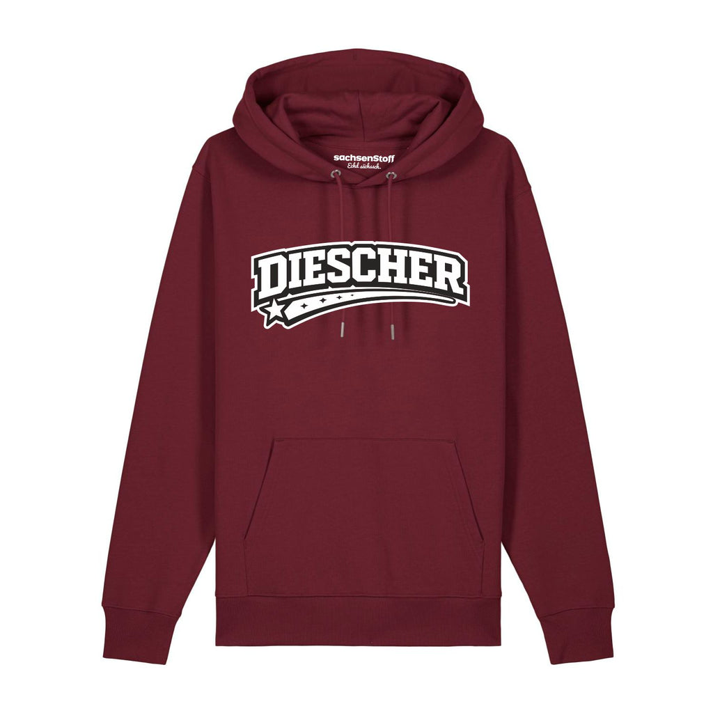 Diescher Hoodie Tiger von sachsenStoff Sächsische Hoodies im Sachsen Dialekt Dresden Leipzig Shop