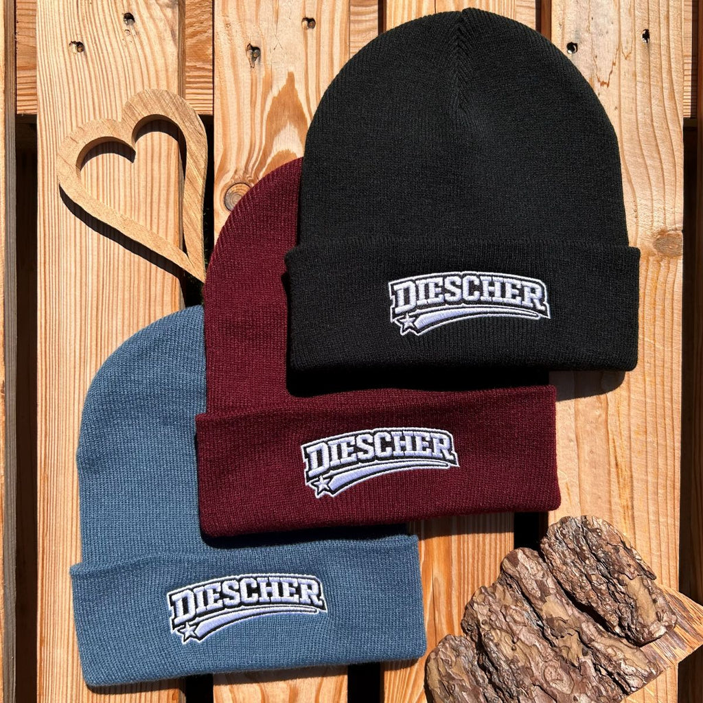 Mütze #DIESCHER Bestickter Sachsen Beanie für Damen & Herren | Sächsische Strickmütze