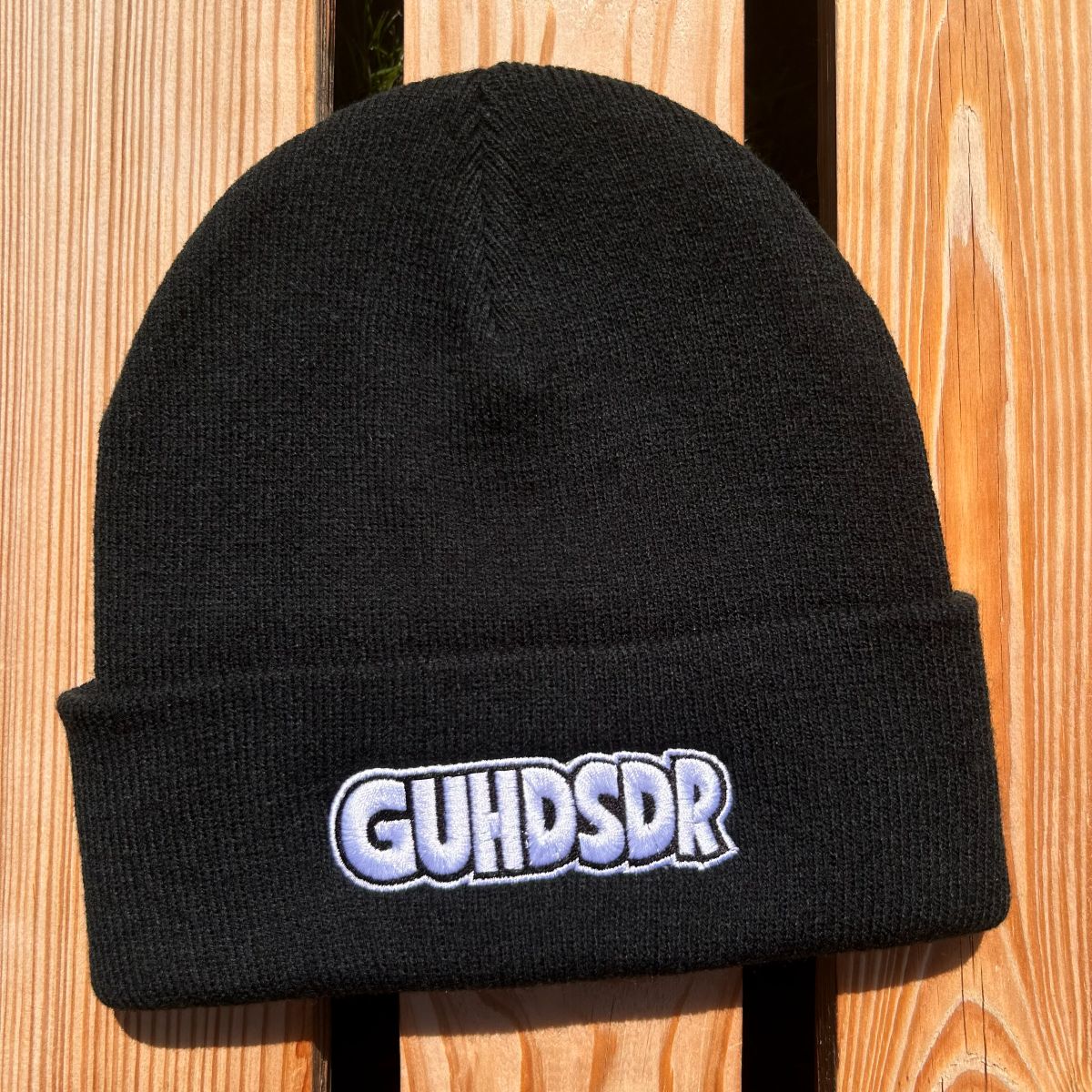 Mütze #GUHDSDR Bestickter Sachsen Beanie für Herren | Sächsische Strickmütze