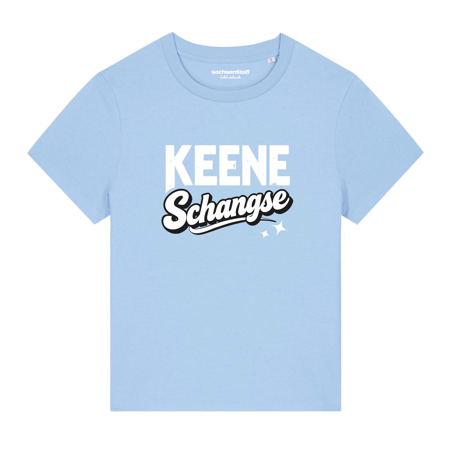 Keene Schangse Damen T-Shirt von sachsenStoff Sächsische Damenshirts im Sachsen Dialekt Dresden Leipzig Damenmode Shop