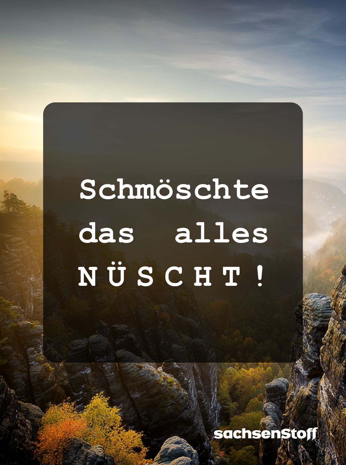 Kurze Sächsische Sprüche und Wörter und Redewendungen im Sachsen Dialekt von sachsenStoff