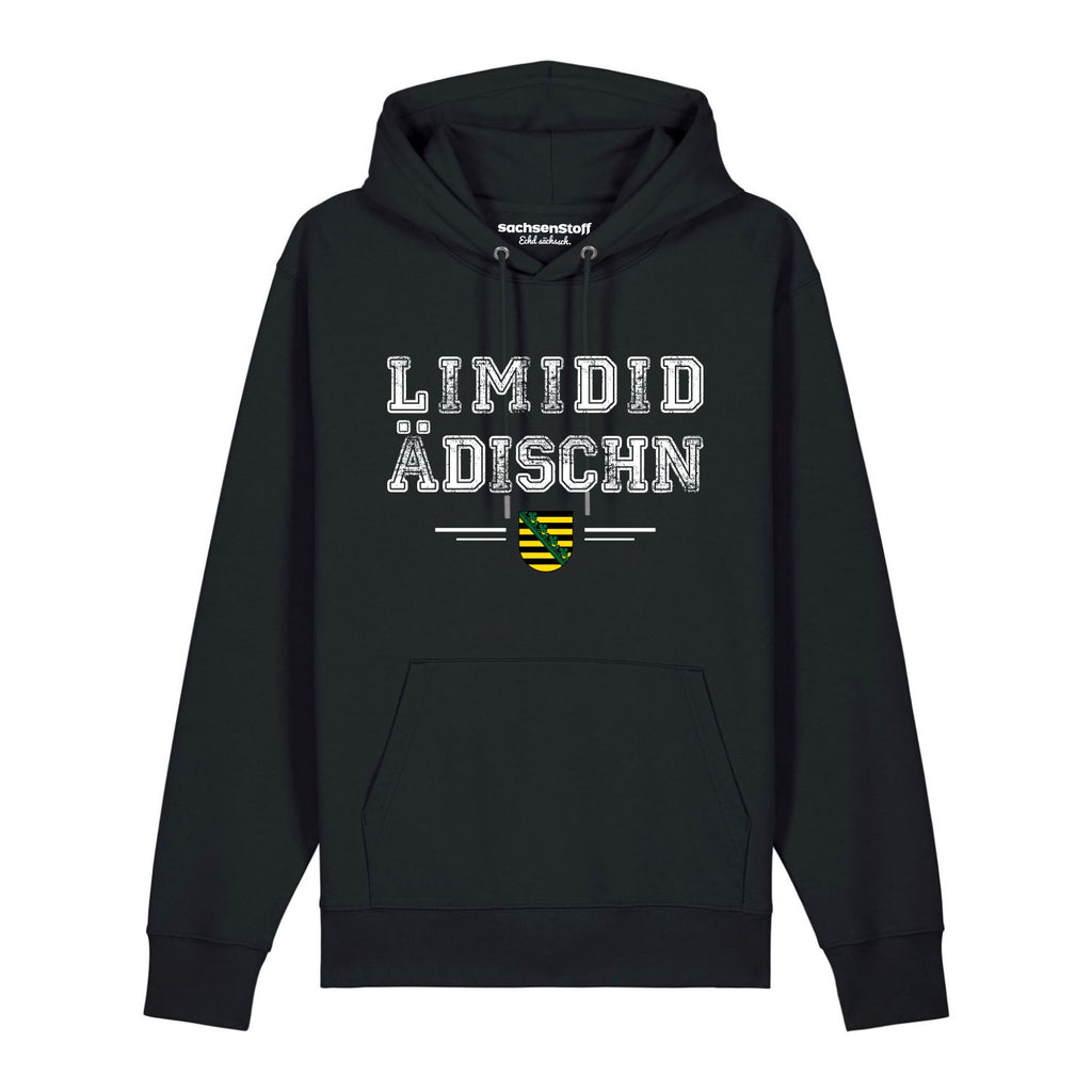 Limidid Ädischn Hoodie von sachsenStoff Sächsische Hoodies im Sachsen Dialekt Dresden Leipzig Shop