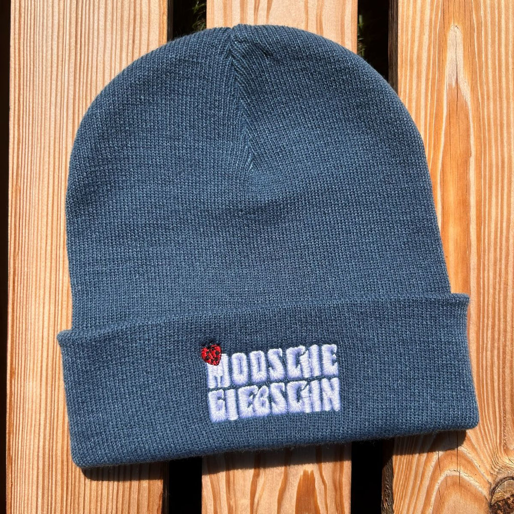 Mütze #MODSCHEGIEBSCHN Bestickter Sachsen Beanie für Damen | Sächsische Strickmütze