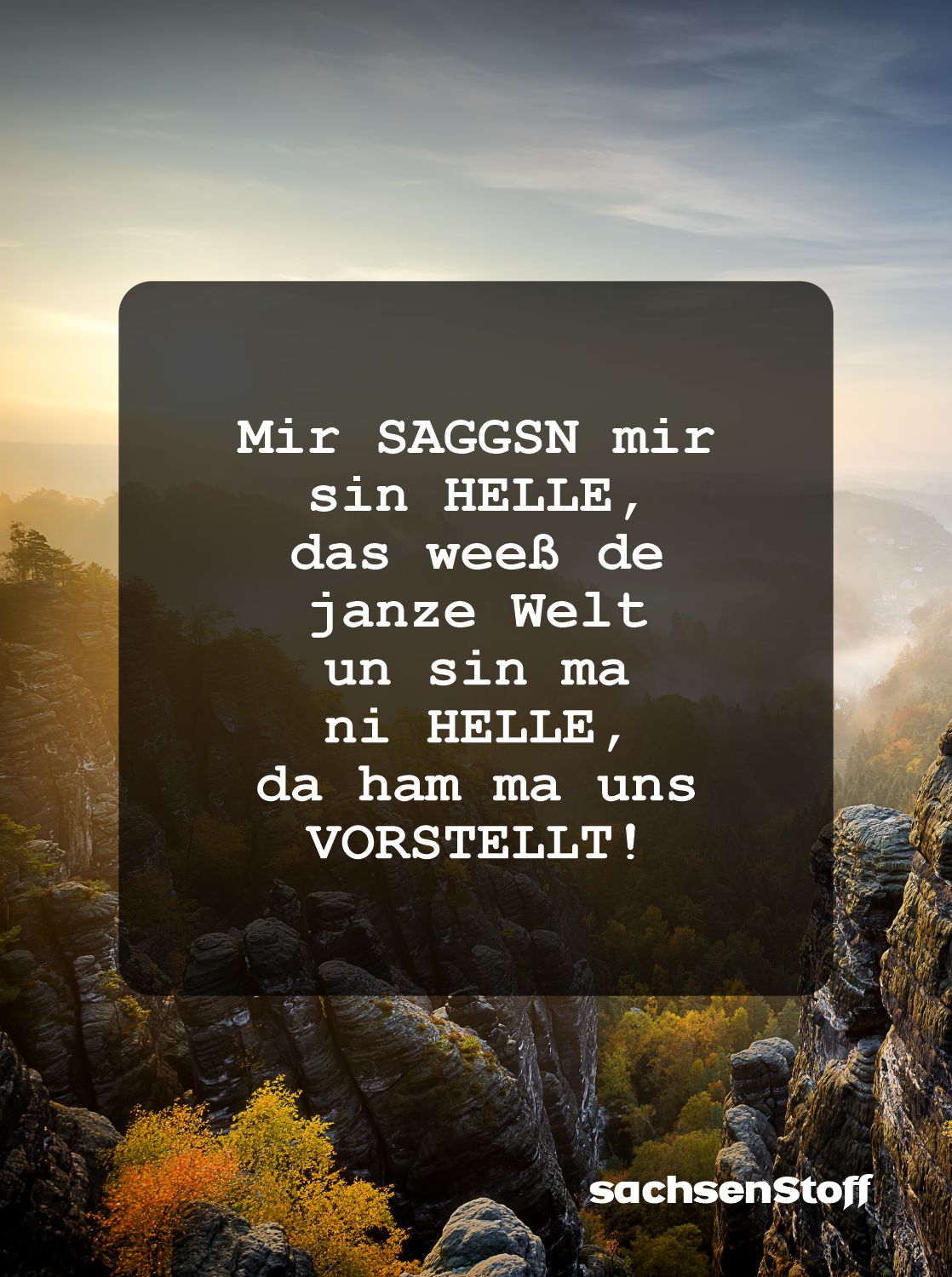 Sachsen Redewendungen und lustige Wörter von sachsenStoff