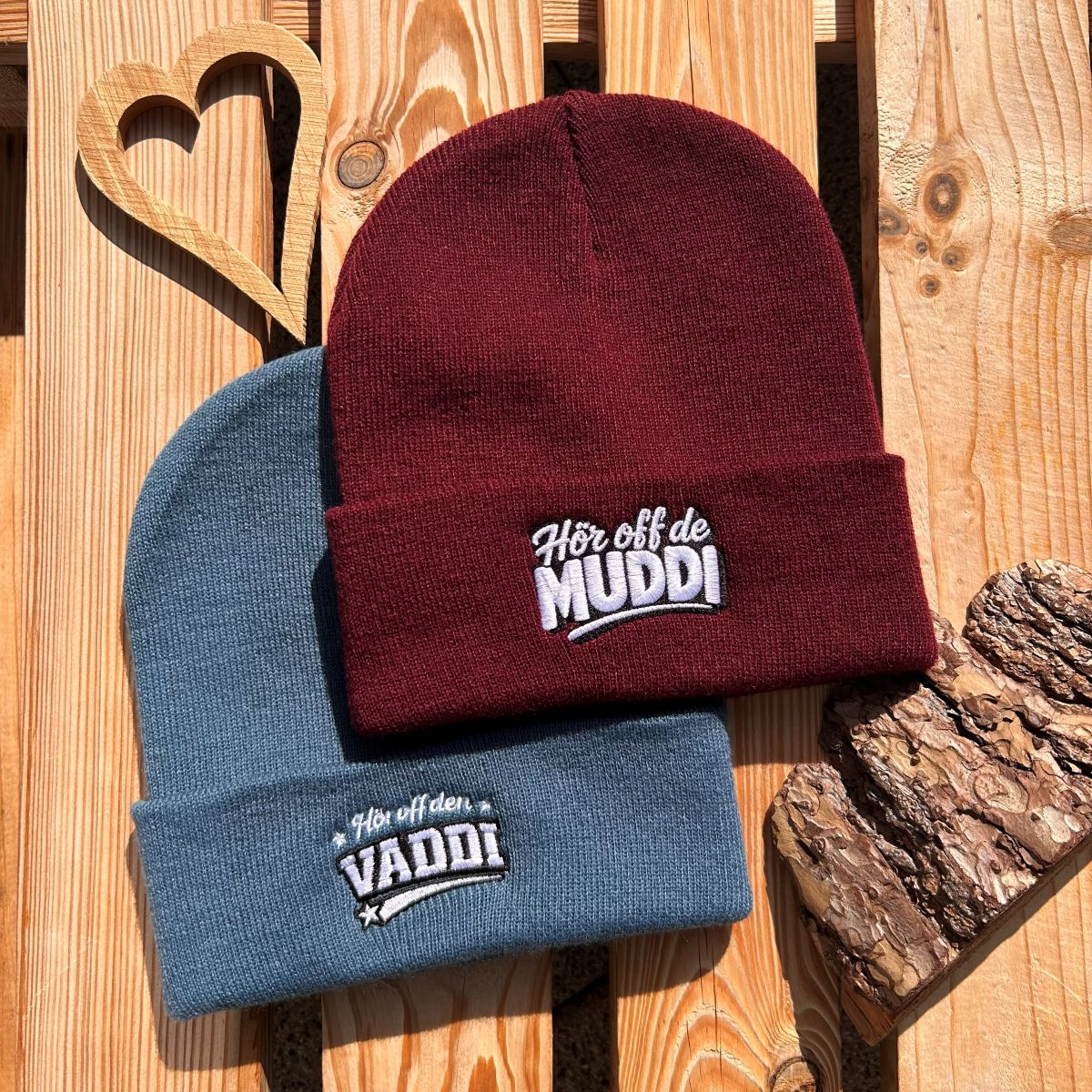 Mütze #MUDDI Bestickter Sachsen Beanie für Damen | Sächsische Strickmütze