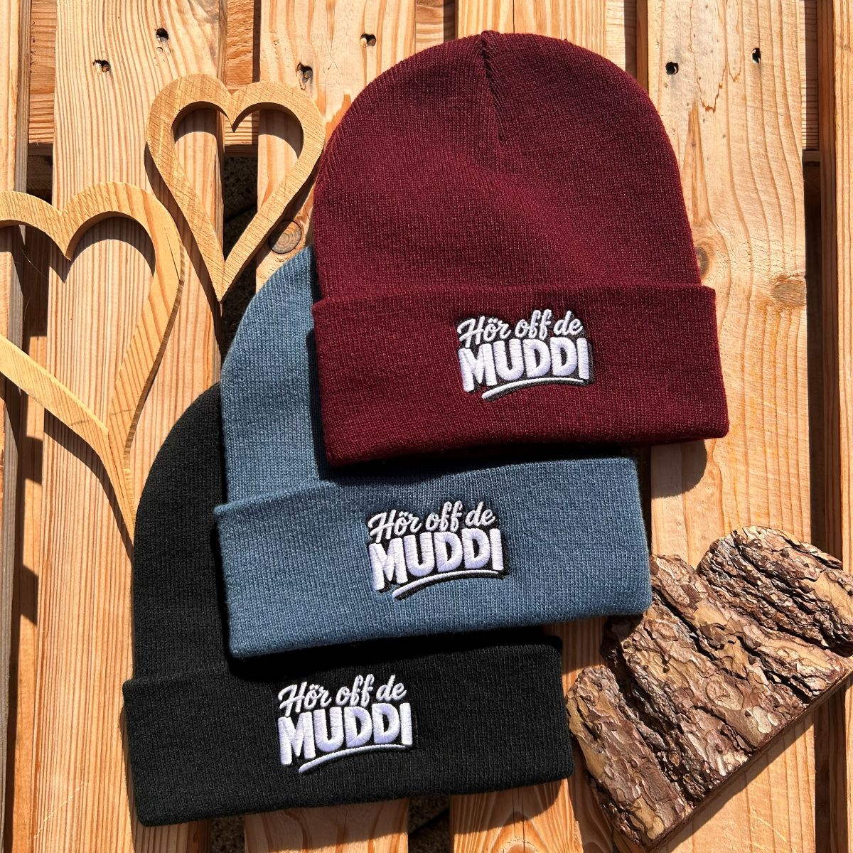 Mütze #MUDDI Bestickter Sachsen Beanie für Damen | Sächsische Strickmütze