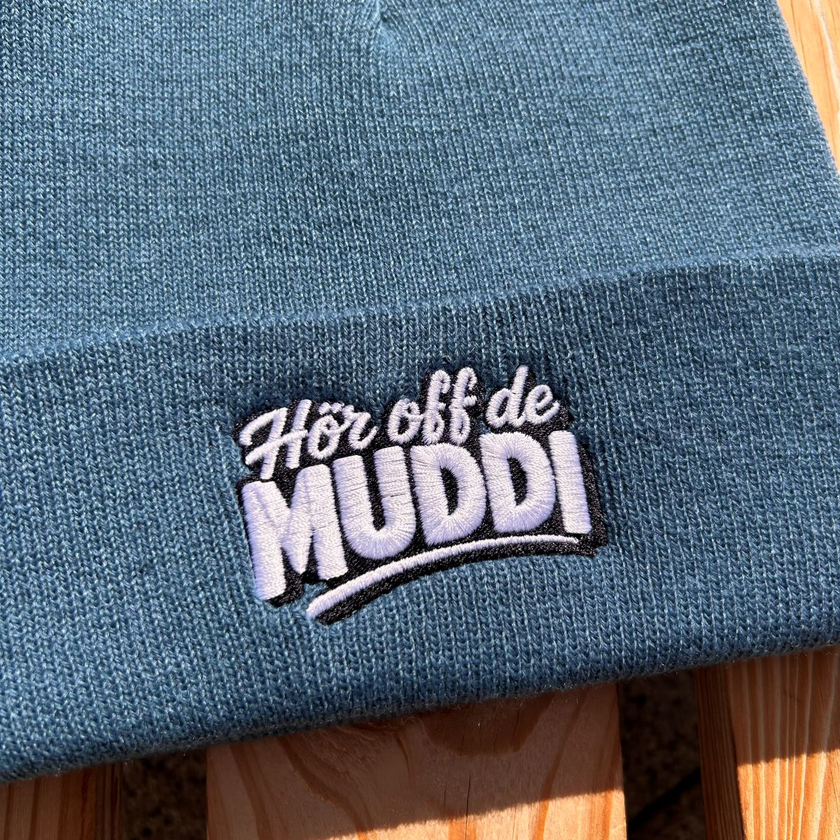 Mütze #MUDDI Bestickter Sachsen Beanie für Damen | Sächsische Strickmütze