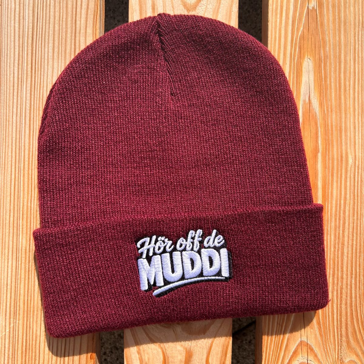 Mütze #MUDDI Bestickter Sachsen Beanie für Damen | Sächsische Strickmütze