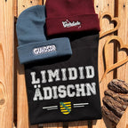 Mütze #GUHDSDR Bestickter Sachsen Beanie für Herren | Sächsische Strickmütze