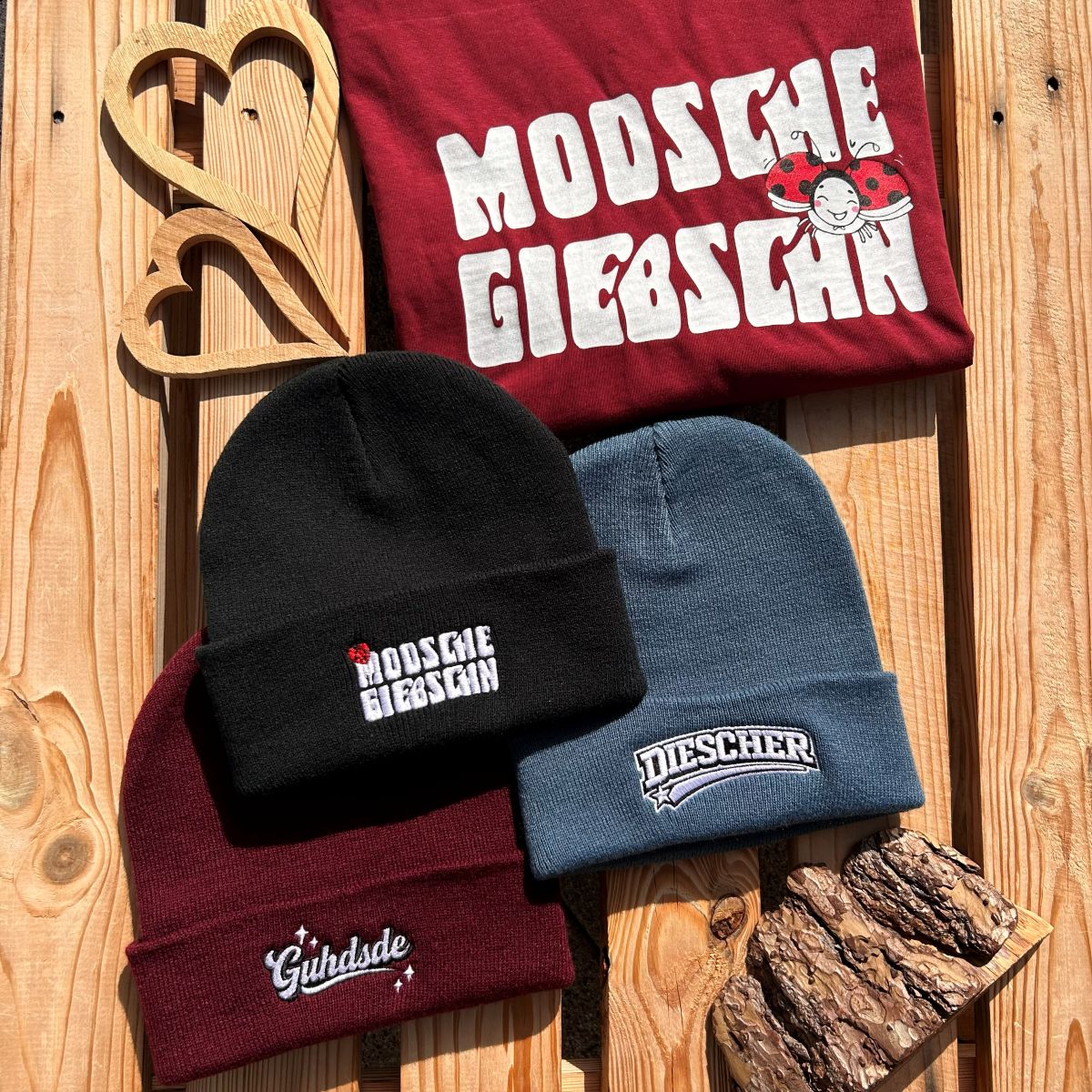 Mütze #DIESCHER Bestickter Sachsen Beanie für Damen & Herren | Sächsische Strickmütze