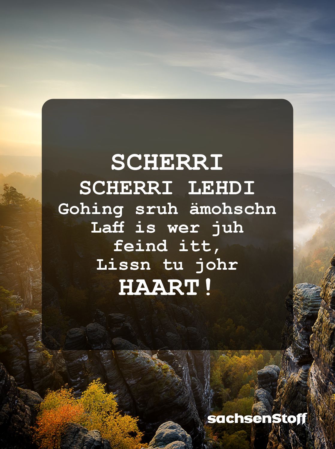 Sächsische Sprüche sachsenStoff Sachsen Lieder Dialekt Wörter