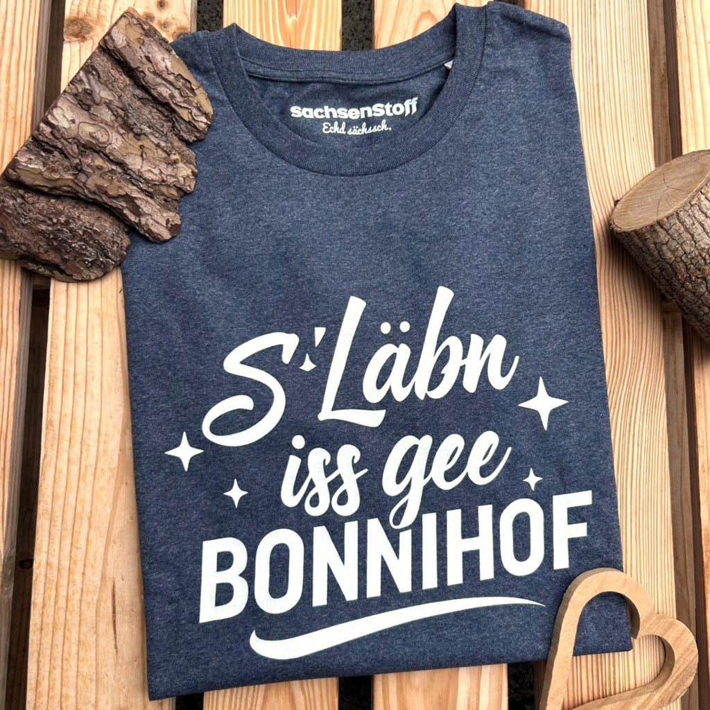 #BONNIHOF Sachsen T-Shirt für Herren | Sächsisches Dialekt Shirt aus Bio-Baumwolle