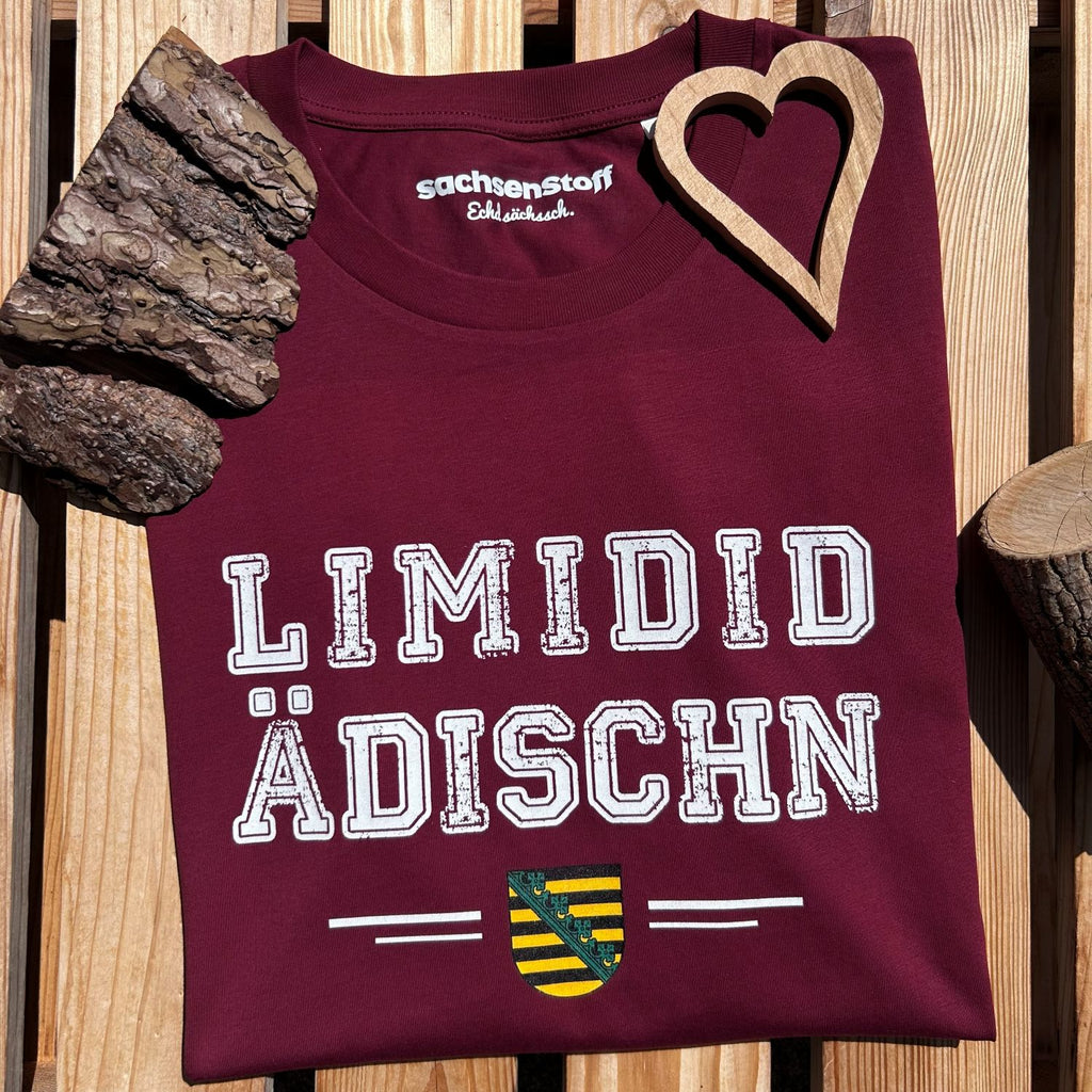 #LIMIDIDÄDISCHN Sachsen T-Shirt für Herren | Sächsisches Dialekt Shirt aus Bio-Baumwolle