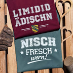 #NISCHFRESCHWERN Sachsen T-Shirt für Herren | Sächsisches Dialekt Shirt aus Bio-Baumwolle