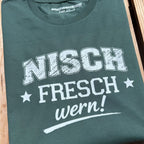 #NISCHFRESCHWERN Sachsen T-Shirt für Herren | Sächsisches Dialekt Shirt aus Bio-Baumwolle