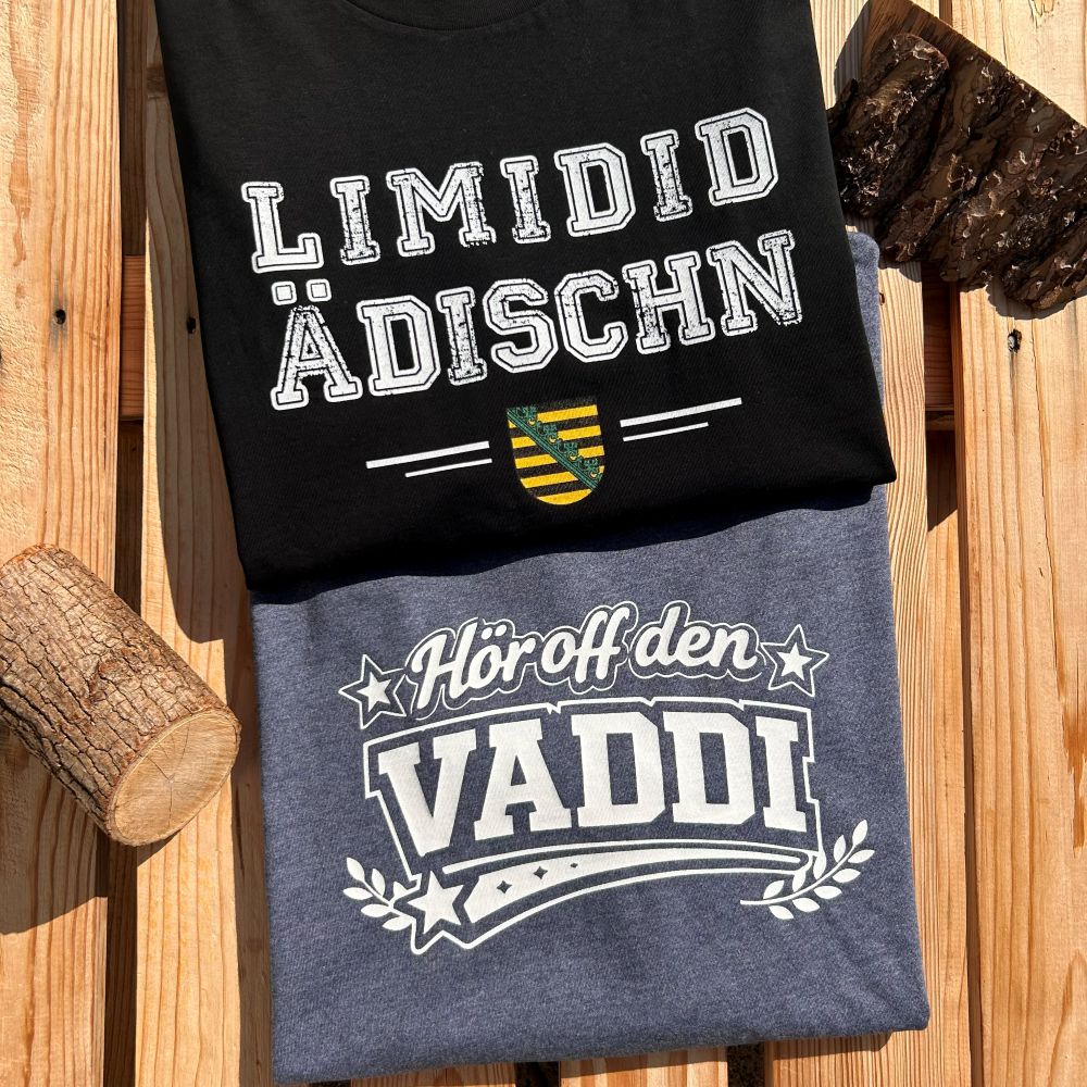 #VADDI Sachsen T-Shirt für Herren | Sächsisches Dialekt Shirt aus Bio-Baumwolle