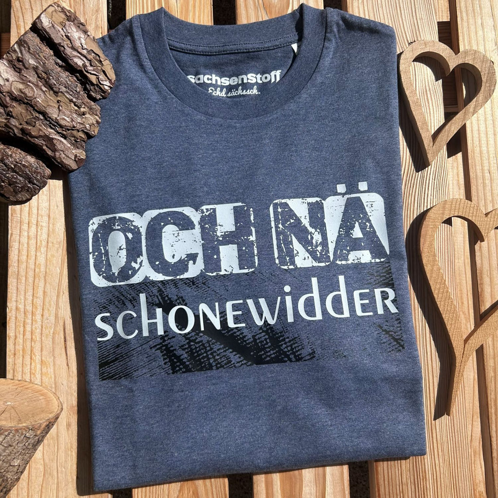 #SCHONEWIDDER Sachsen T-Shirt für Herren | Sächsisches Dialekt Shirt aus Bio-Baumwolle