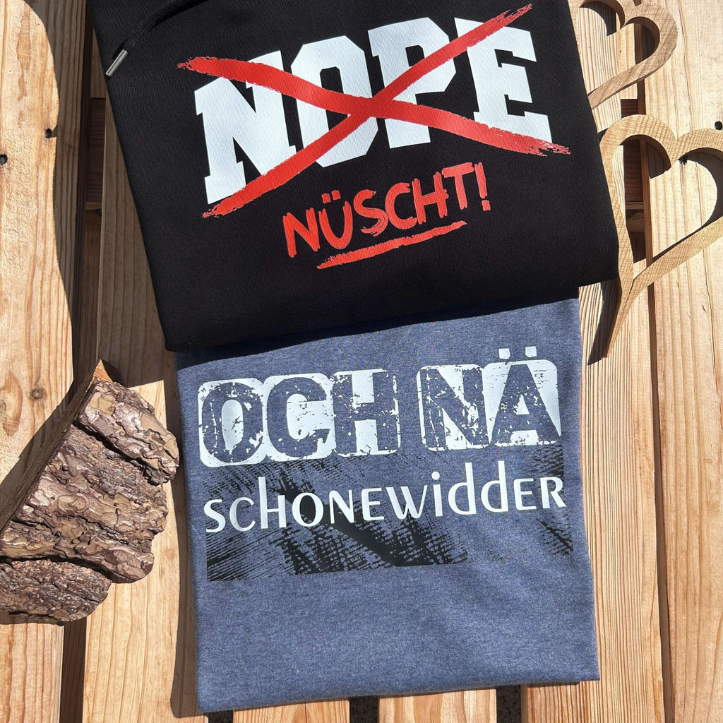 #SCHONEWIDDER Sachsen T-Shirt für Herren | Sächsisches Dialekt Shirt aus Bio-Baumwolle
