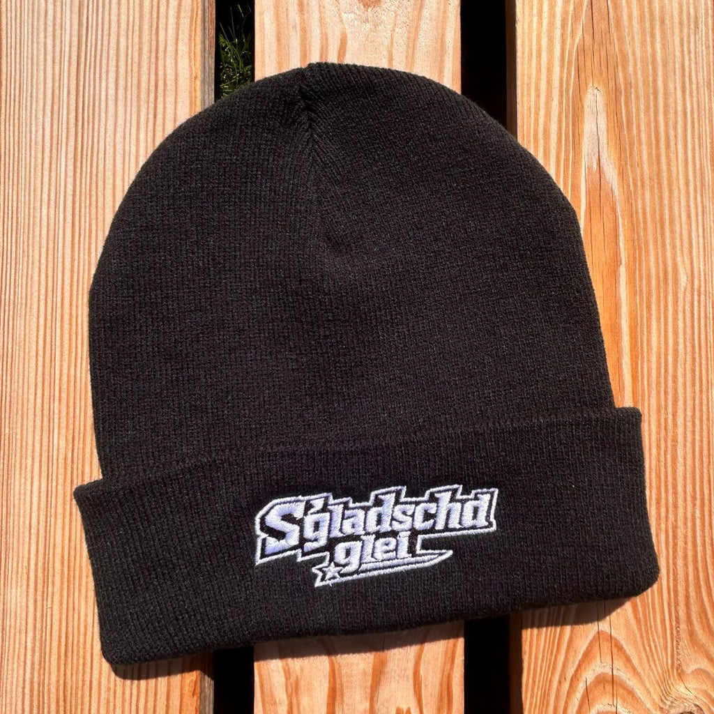 Mütze #S GLADSCHD GLEI Bestickter Sachsen Beanie für Damen & Herren | Sächsische Strickmütze