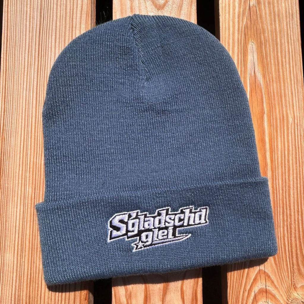 Mütze #S GLADSCHD GLEI Bestickter Sachsen Beanie für Damen & Herren | Sächsische Strickmütze