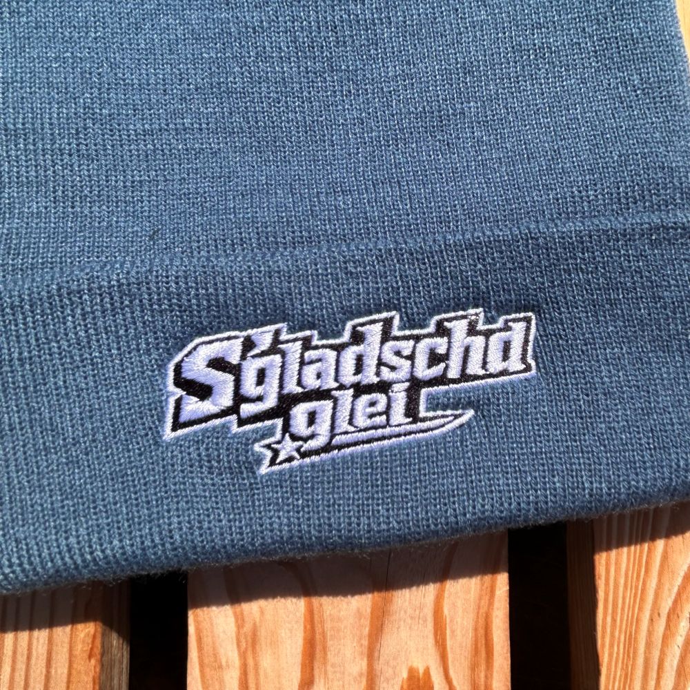Mütze #S GLADSCHD GLEI Bestickter Sachsen Beanie für Damen & Herren | Sächsische Strickmütze