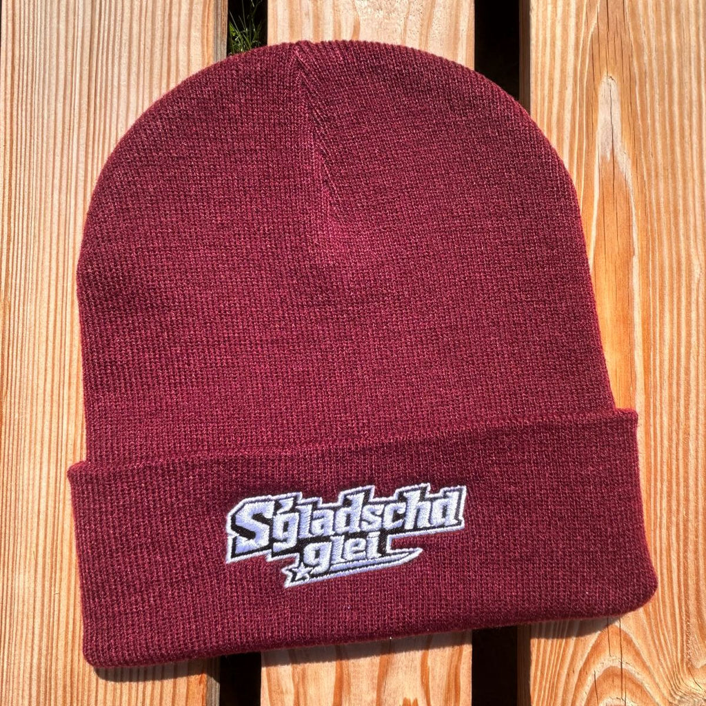 Mütze #S GLADSCHD GLEI Bestickter Sachsen Beanie für Damen & Herren | Sächsische Strickmütze