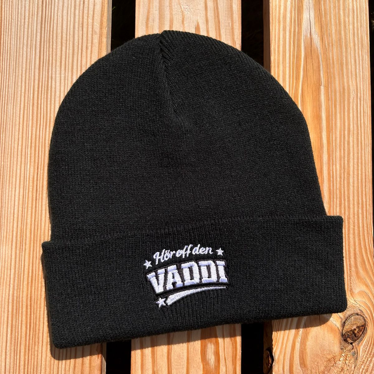 Mütze #VADDI Bestickter Sachsen Beanie für Herren | Sächsische Strickmütze