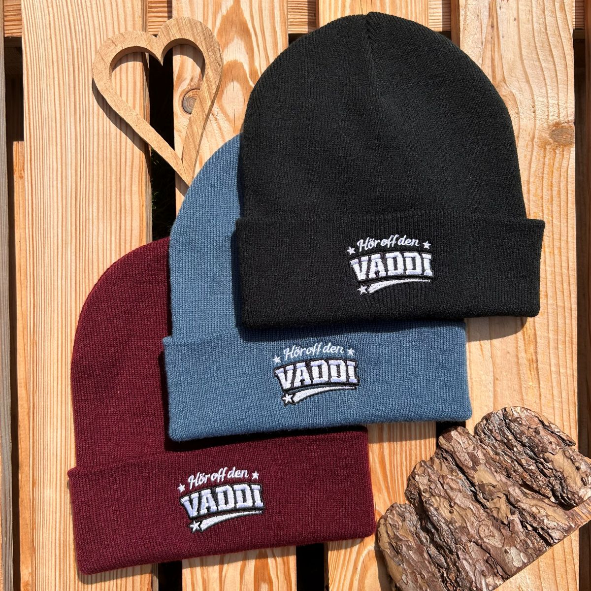Mütze #VADDI Bestickter Sachsen Beanie für Herren | Sächsische Strickmütze